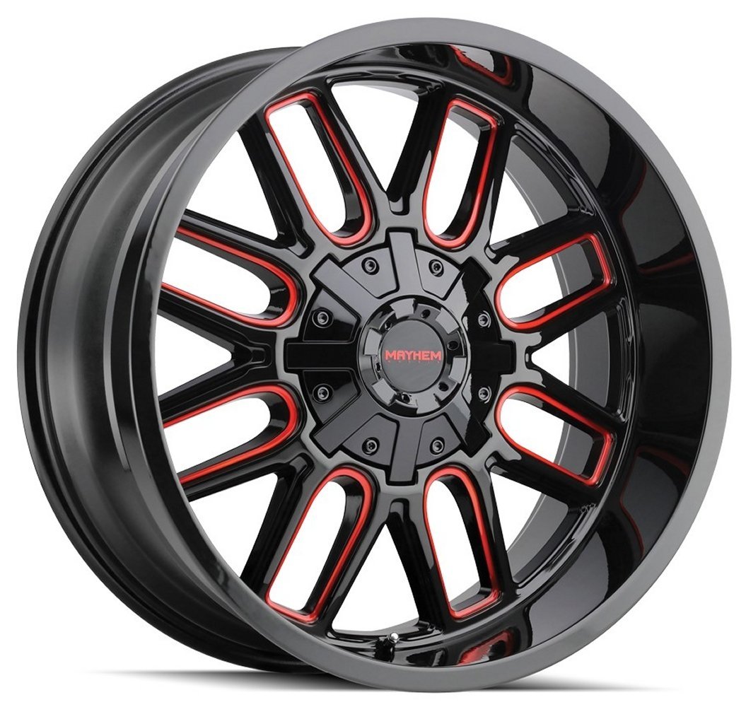 Mayhem Cogent 8107BTR Gloss Black w/ Prism Red Wheels | Element Wheels