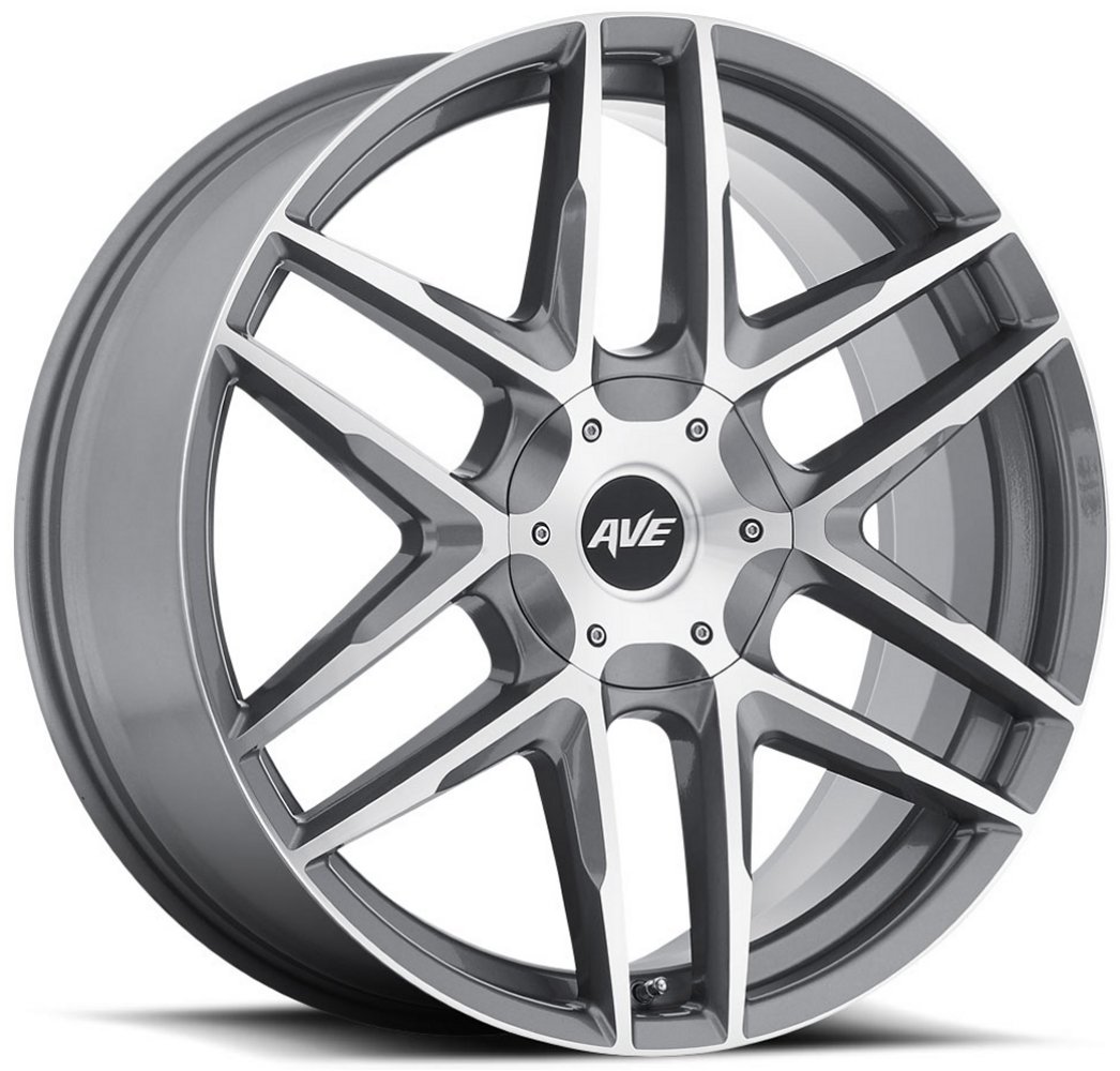 special pricing) 22x9 mkw avenue a613 grey machined 5x115 5x120