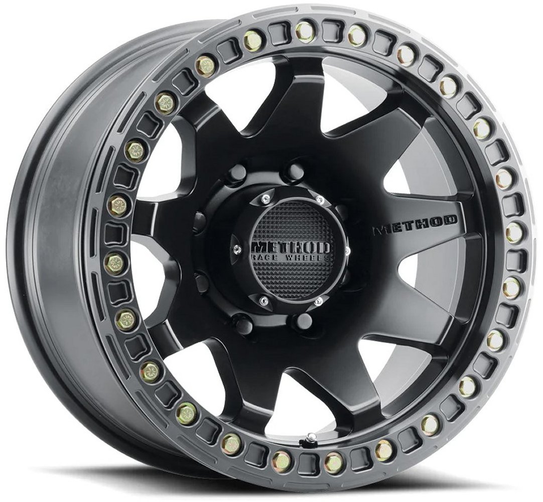 17x9 method race mr108 beadlock matte black 8x6.5/165 -44mm Wheels