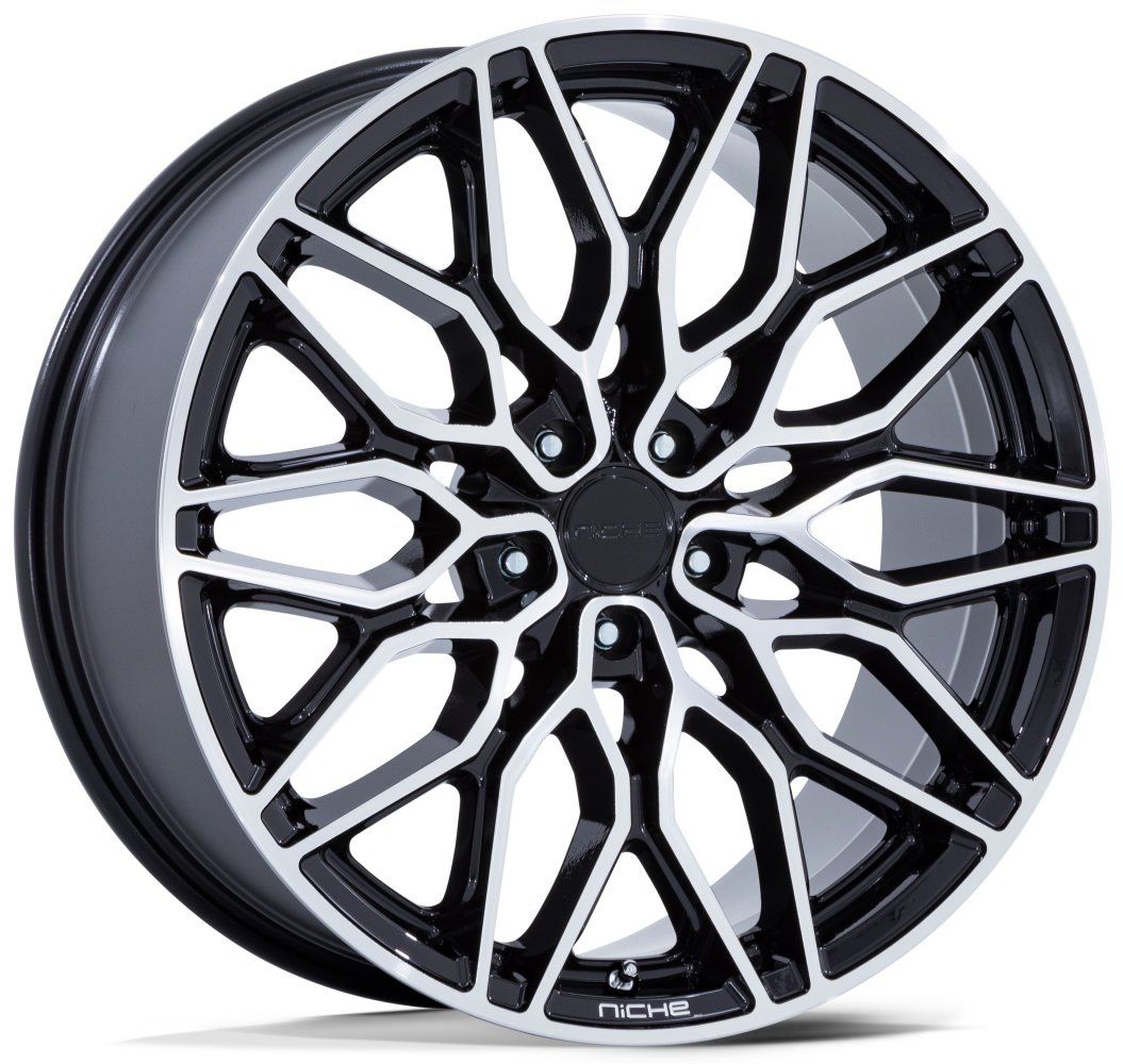 20x9 niche calabria 5 gloss black machined nc277 5x112 27mm Wheels