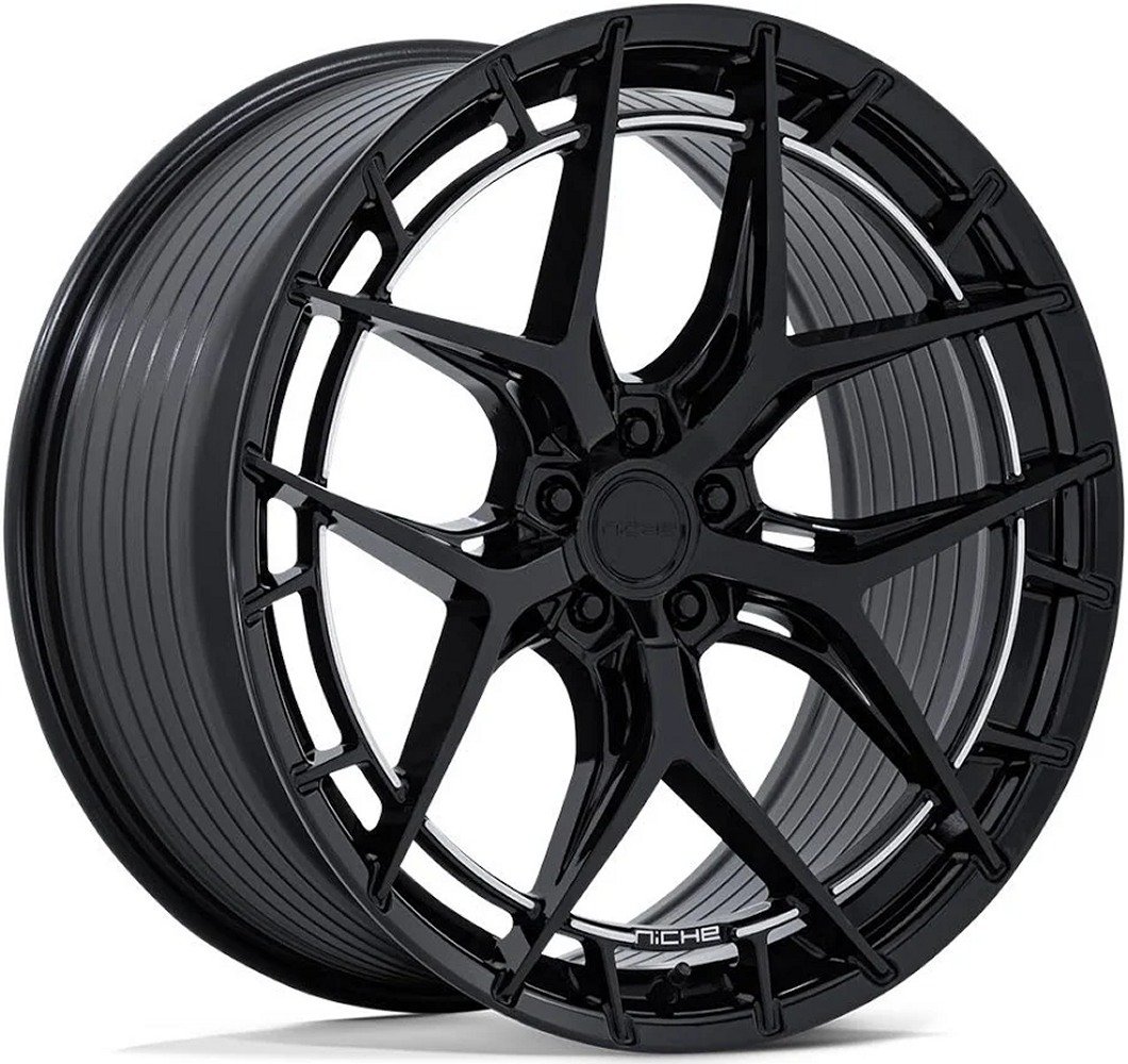 NICENESS RAVI BLACK　L 26ss 20x9 niche riviera gloss black nc286 (flow form) 5x4.5/114.3 35mm