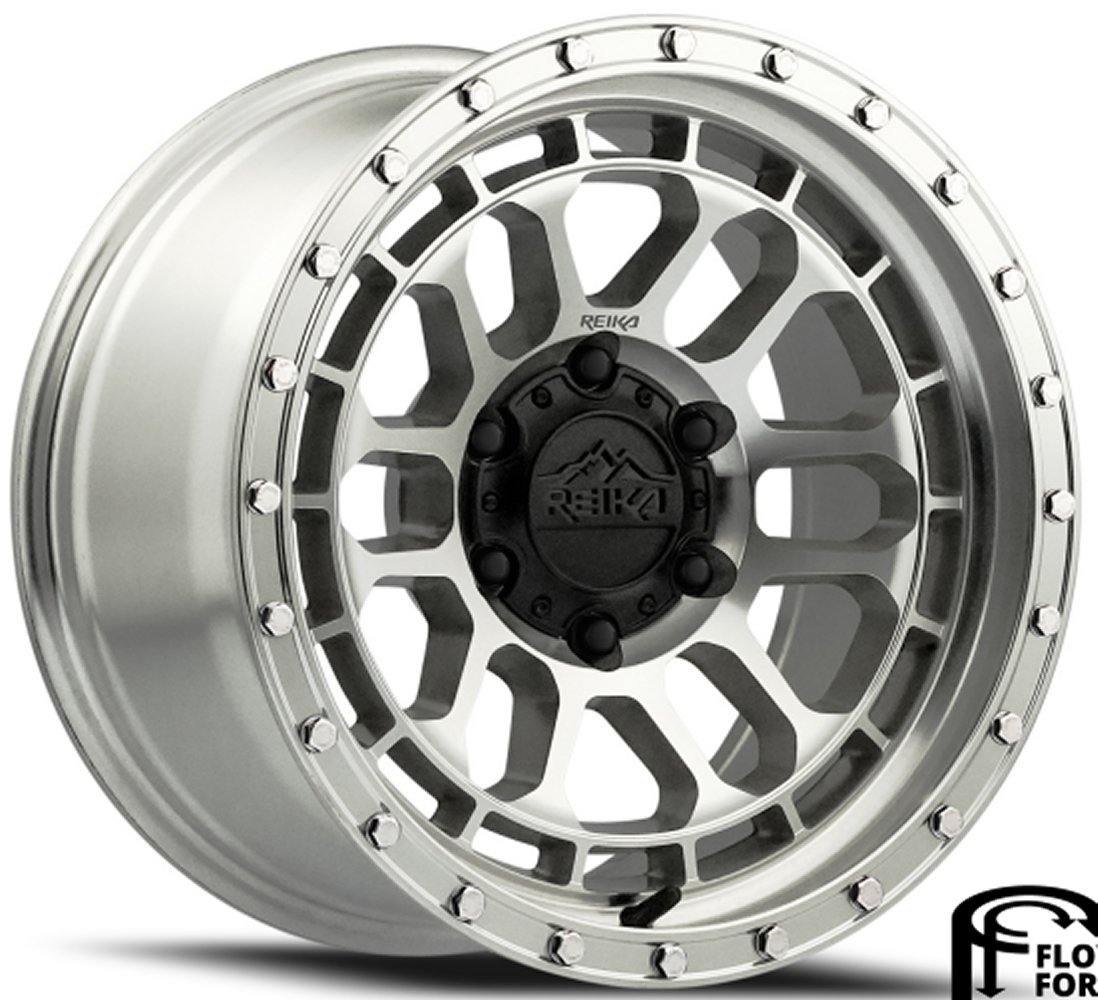 17x9 reika r35 rambler machined clear (flow formed) 6x5.5/139.7
