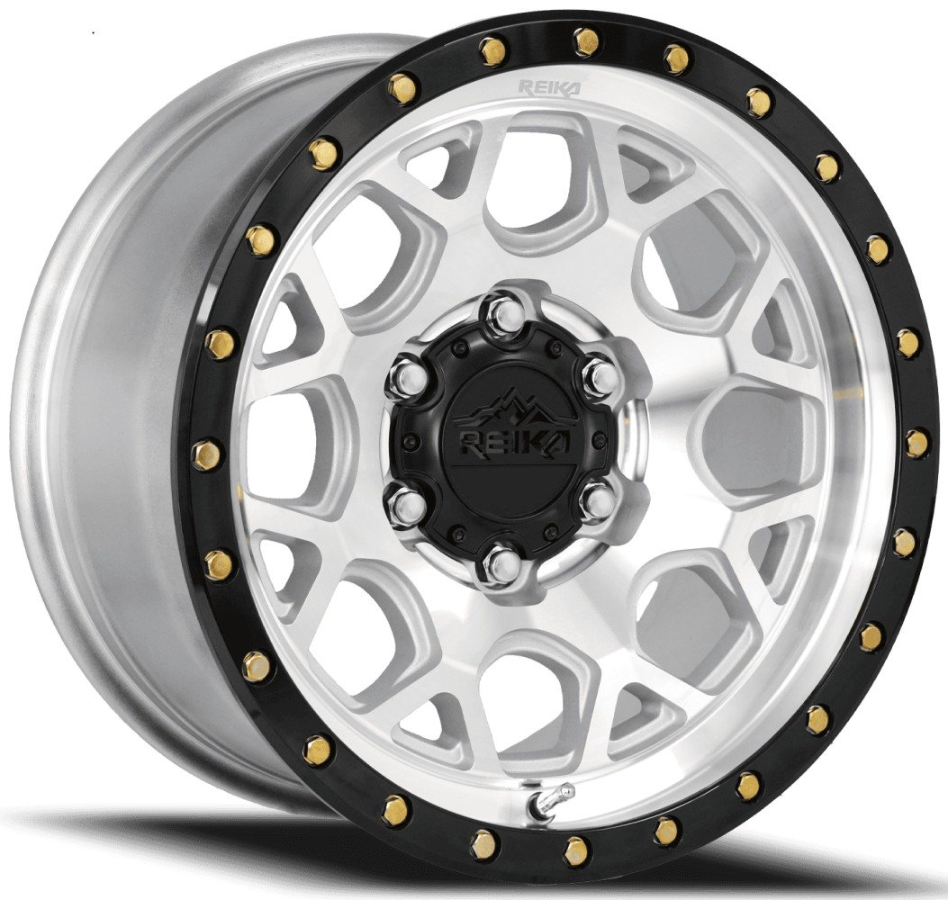 Rika R45 17x8.5 reika r45 marauder machined w/ gloss black ring 5x150 18mm ...