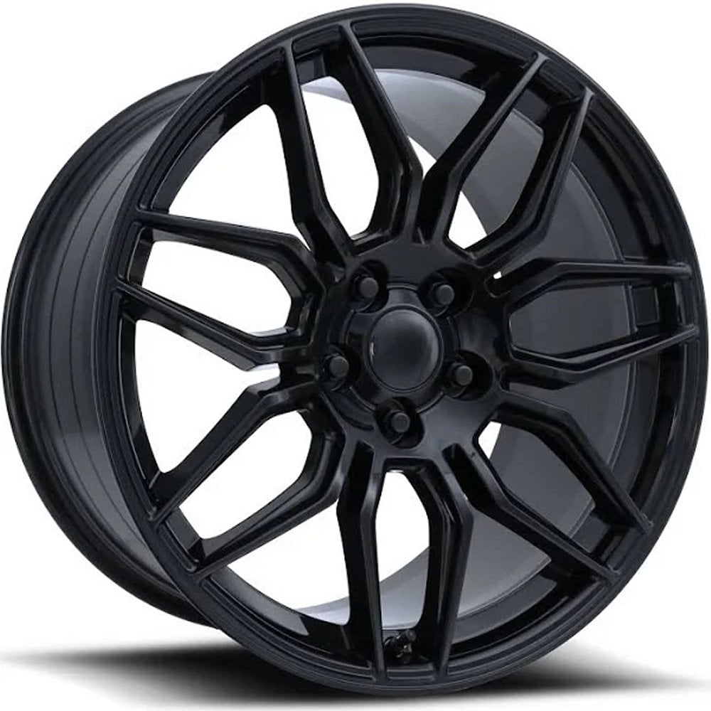 20x11 corvette c8 zo6 replica wheels gloss black fr401f (flow form