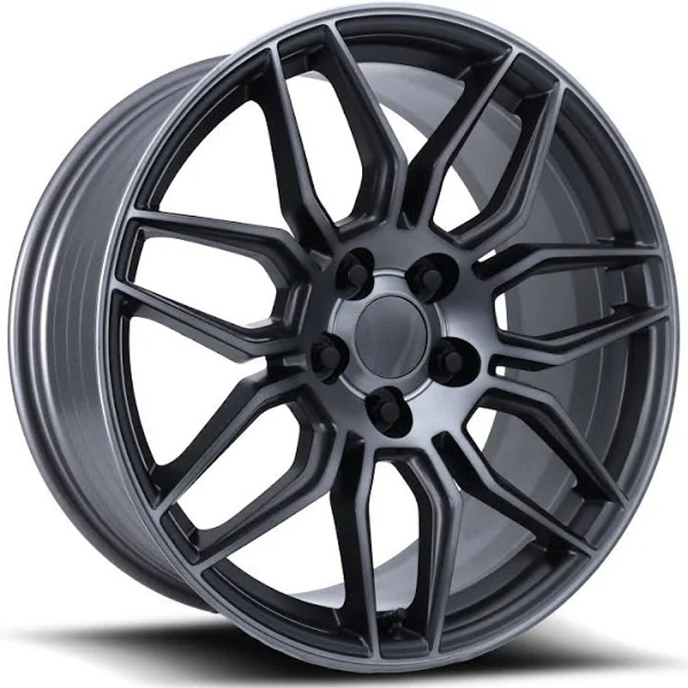 20x12 corvette c8 zo6 replica wheels titanium machined w/ dark clear ...