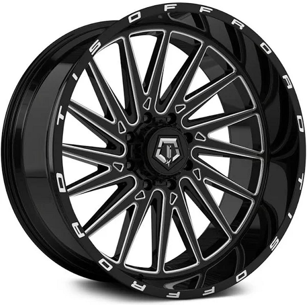 ロネル☆ 20x10 tis off-road 547bm gloss black milled 6x135 6x5.5/139.7