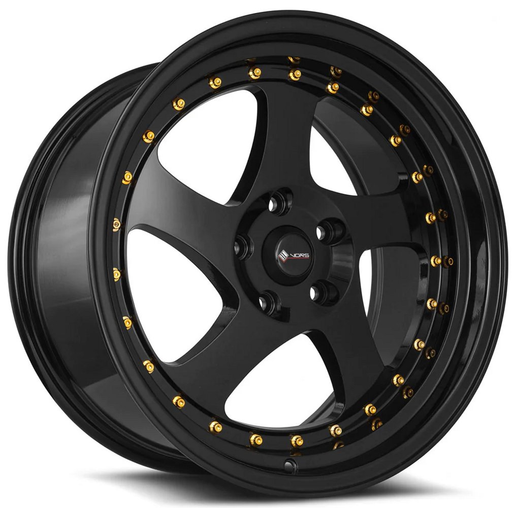 Lightning Module Vr2 Vors VR2 Gloss Black w/ Gold Rivets Wheels | Element Wheels