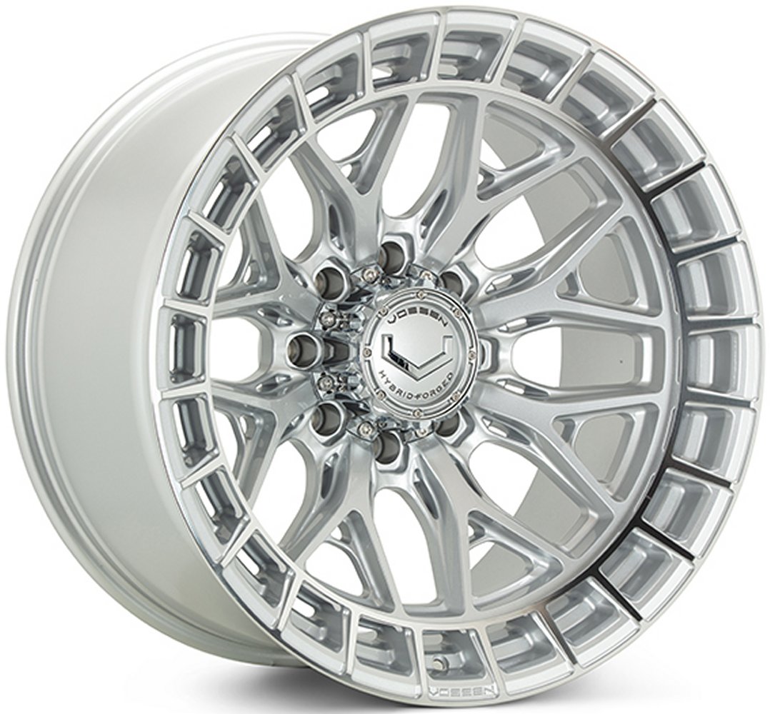 22x12 vossen hfx-1 silver polished (8-lug) (* may require trimming