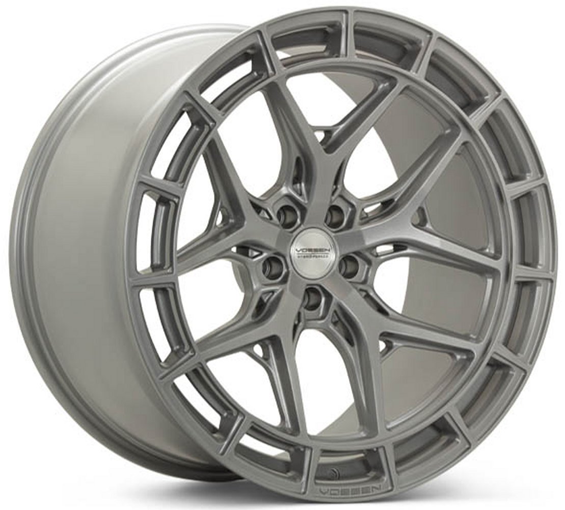 21x9.5 vossen hfx-1 satin silver (5-lug) (deep concave) (custom