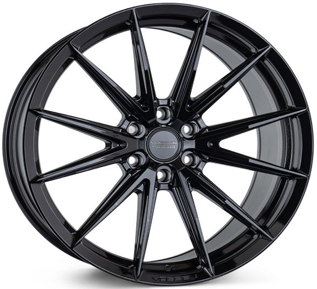 18x9 vossen hfx-2 gloss black (6-lug) (super deep concave) 6x135