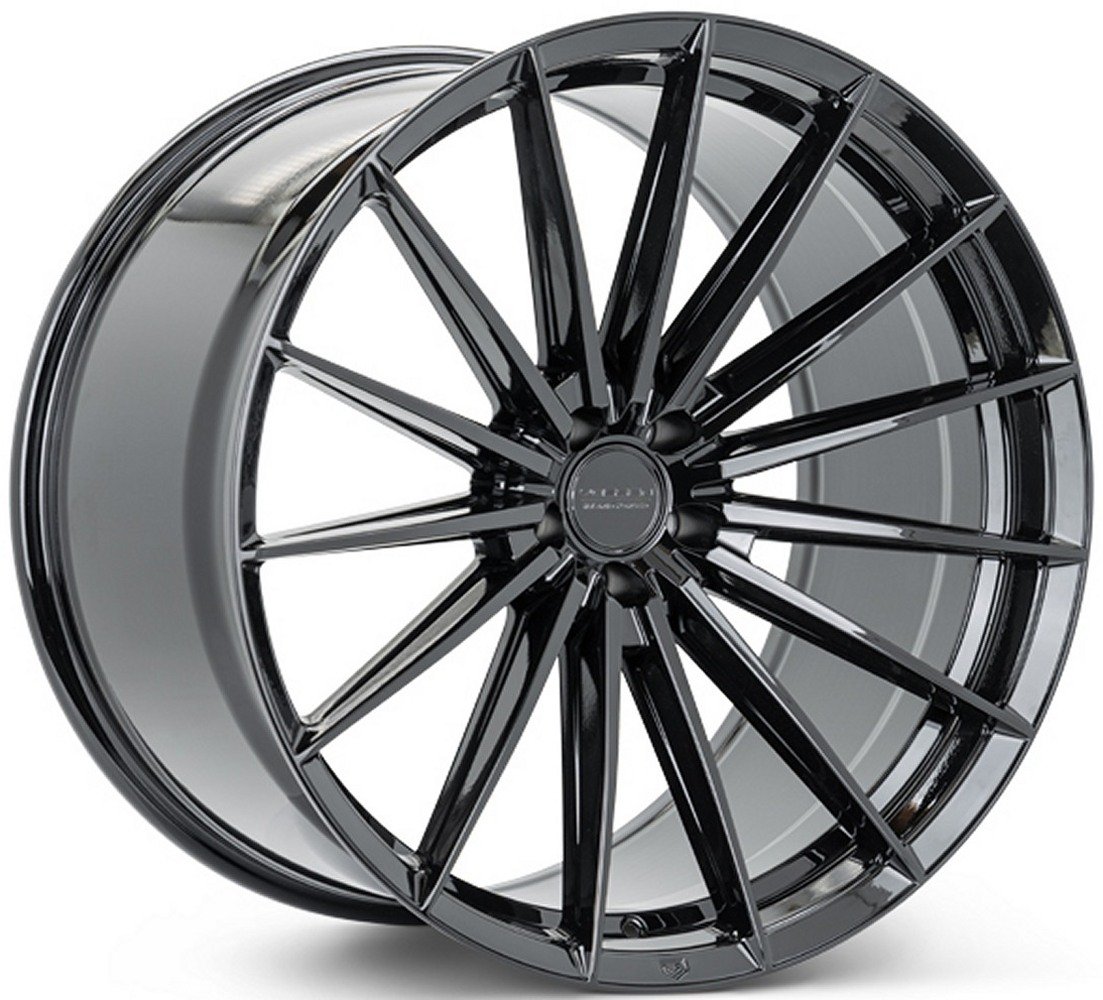 22x9 vossen hfx-4 gloss black (5-lug) 5x112 25mm Wheels | Element