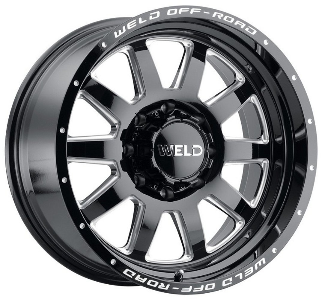 20x12 weld off-road stealth w102 gloss black milled (* may require