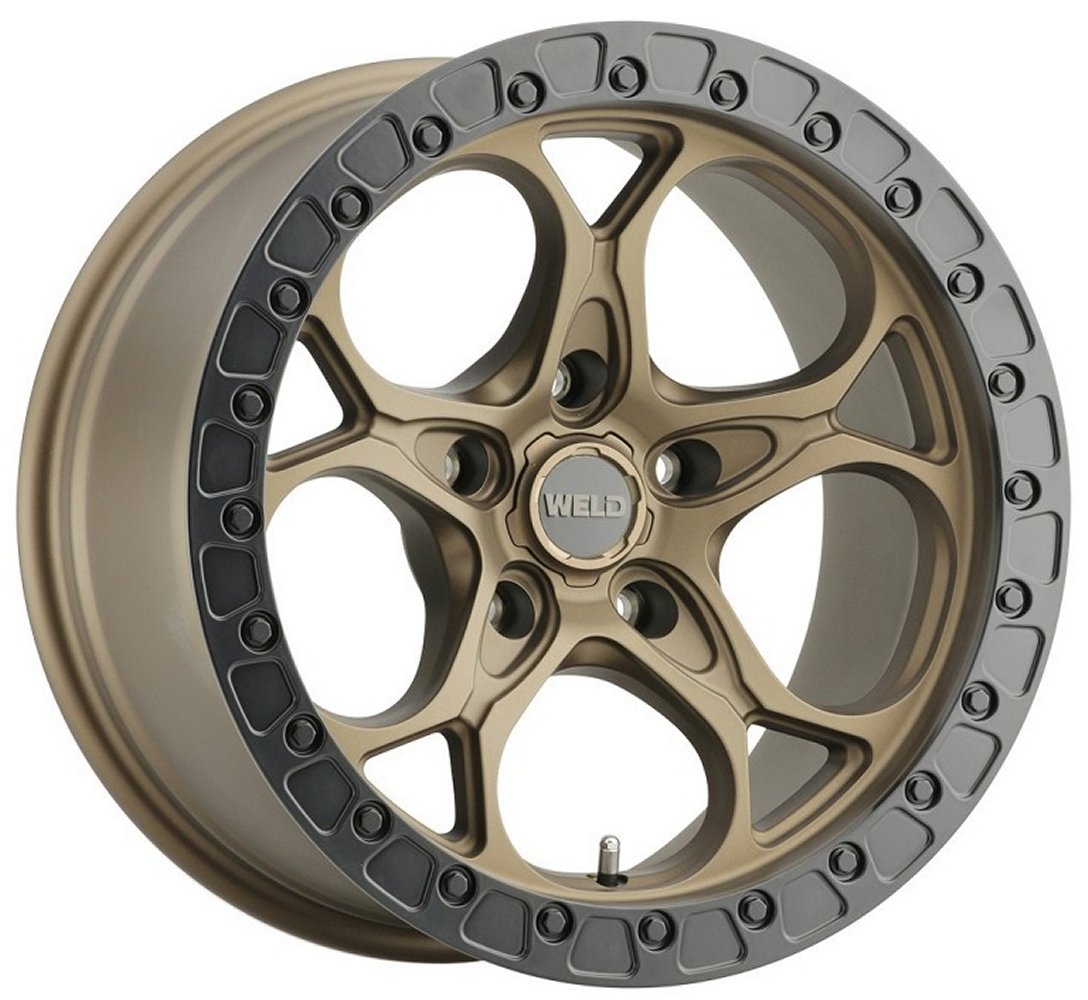 Weld Off-Road Ledge (5-Lug) W106 Satin Bronze w/ Satin Black Lip