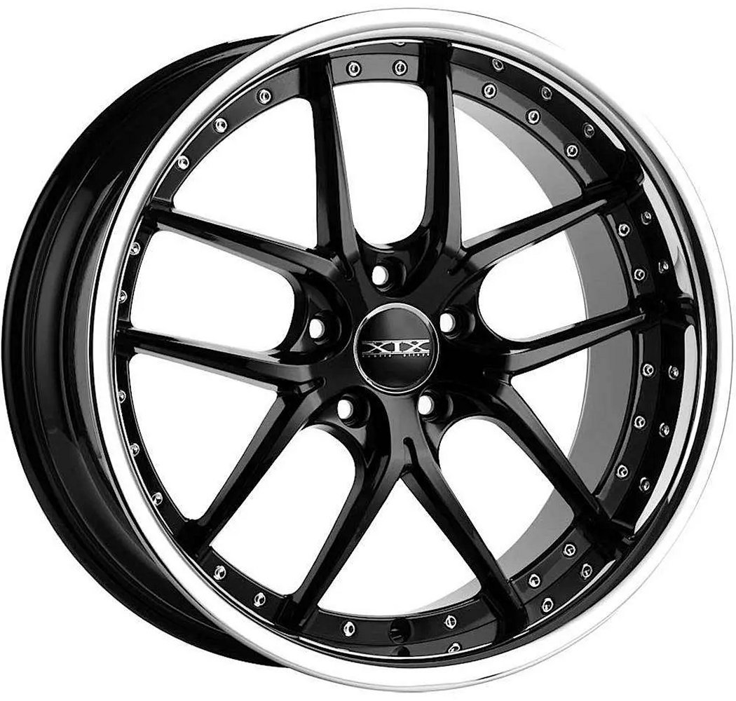 XIX X61 Gloss Black w/ Stainless Steel Lip Wheels | Element Wheels