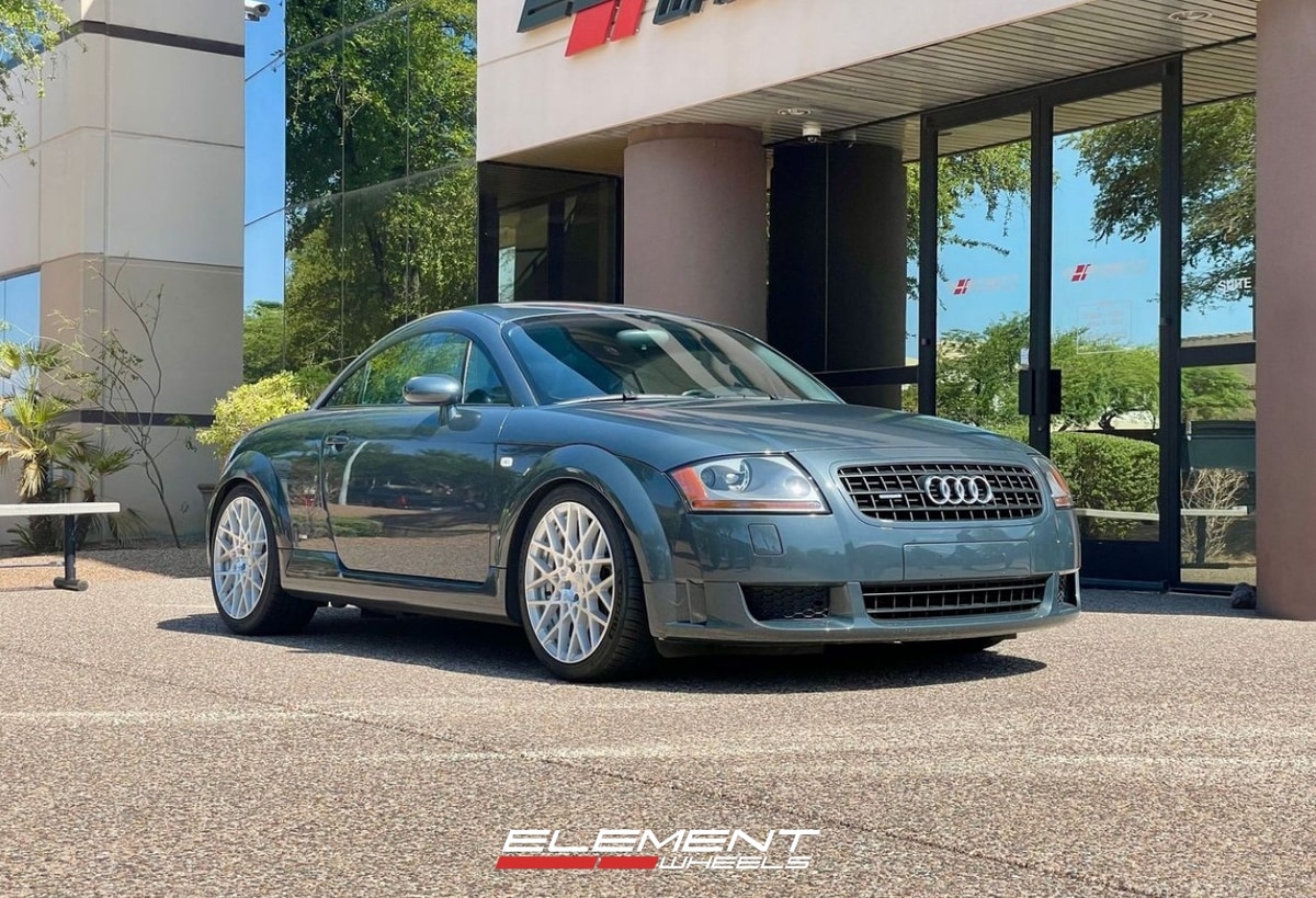 18 inch Rotiform BLQ in Silver Machined on a 2004 Audi TT
