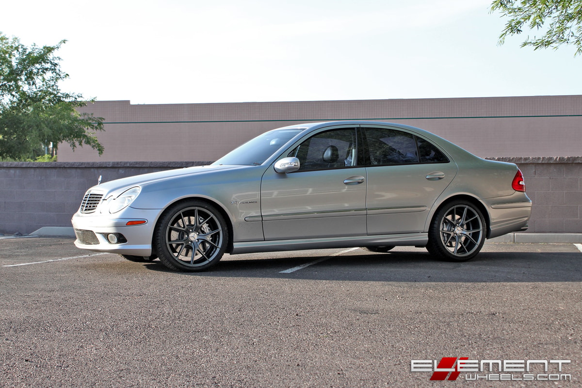 19 inch staggered Verde V99 Axis Matte Graphite 2004 Mercedes Benz E350 w/ Specs
