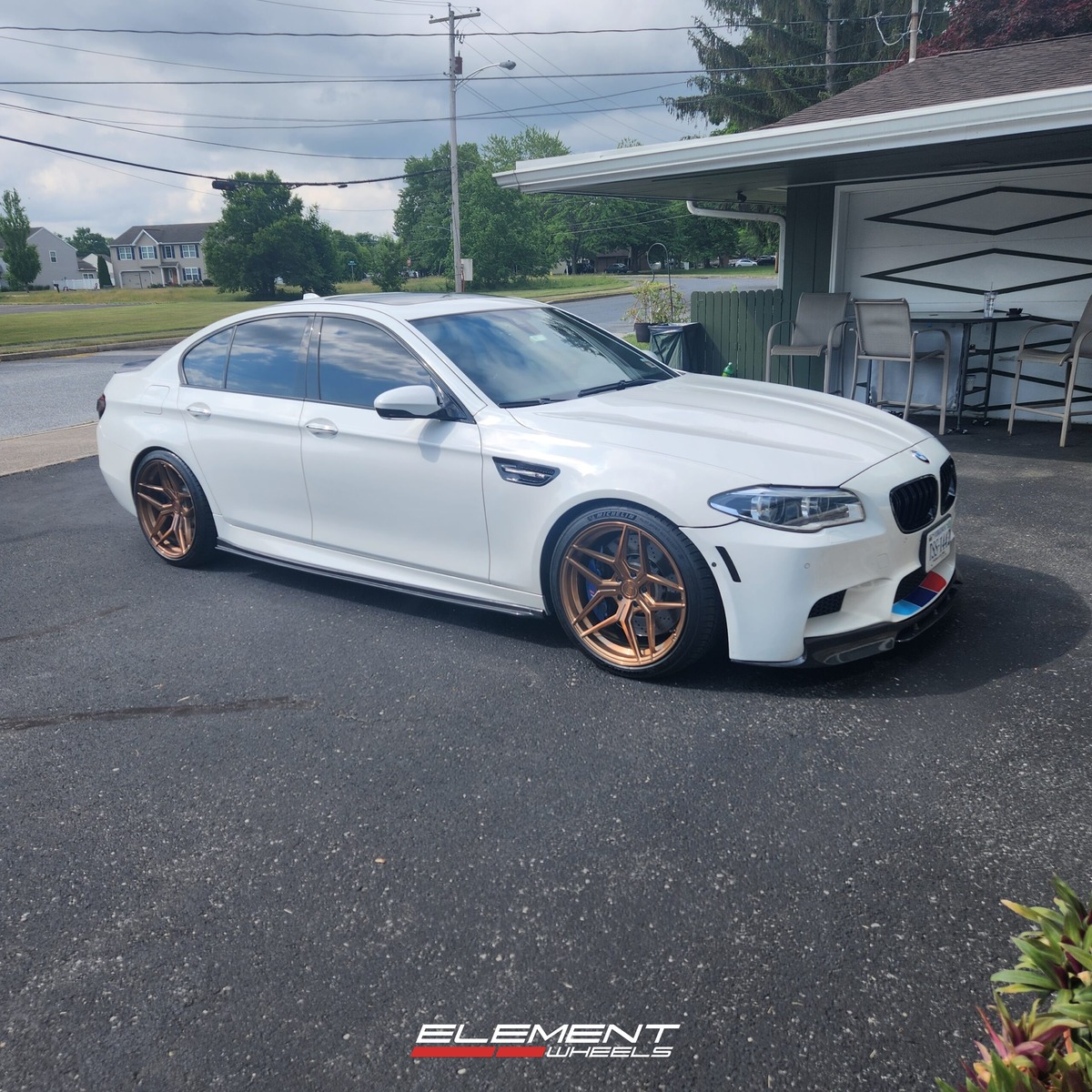 20 inch Staggered Variant Xenon Brushed Bronze on a 2015 BMW M5