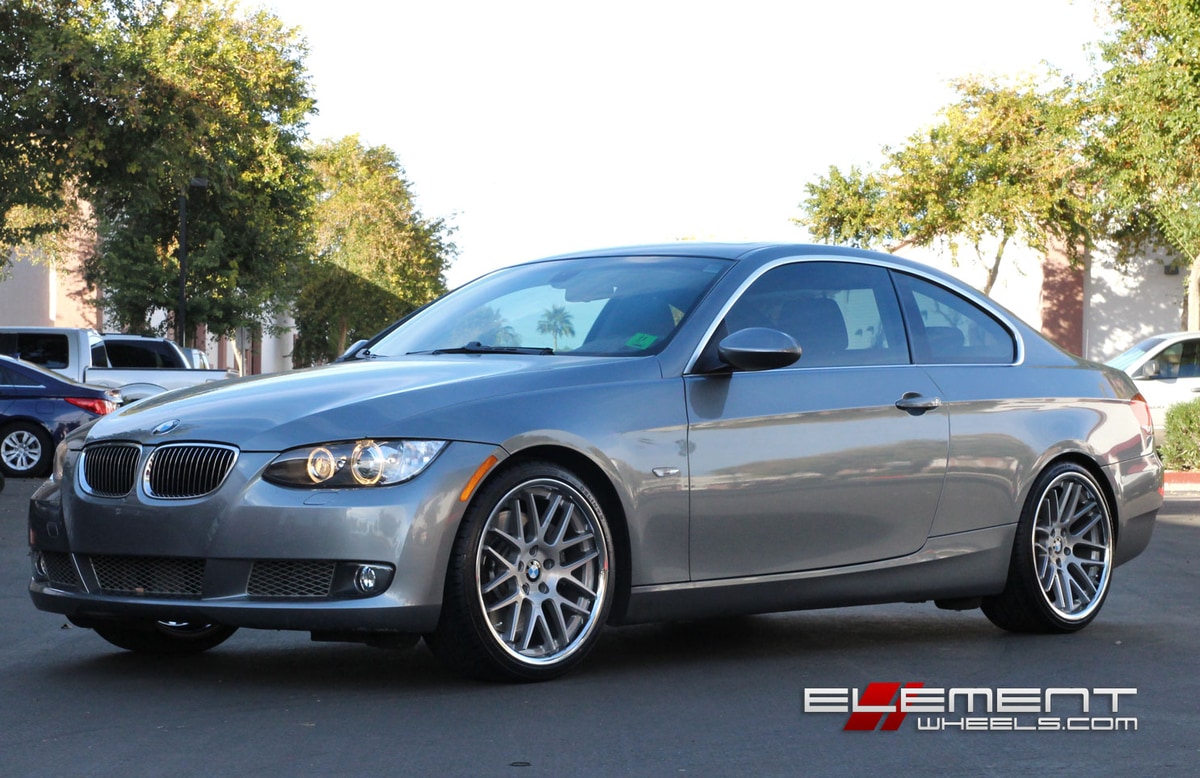 19 inch staggered RW6 Silver Brushed 2007 BMW 3 Series w/ Specs