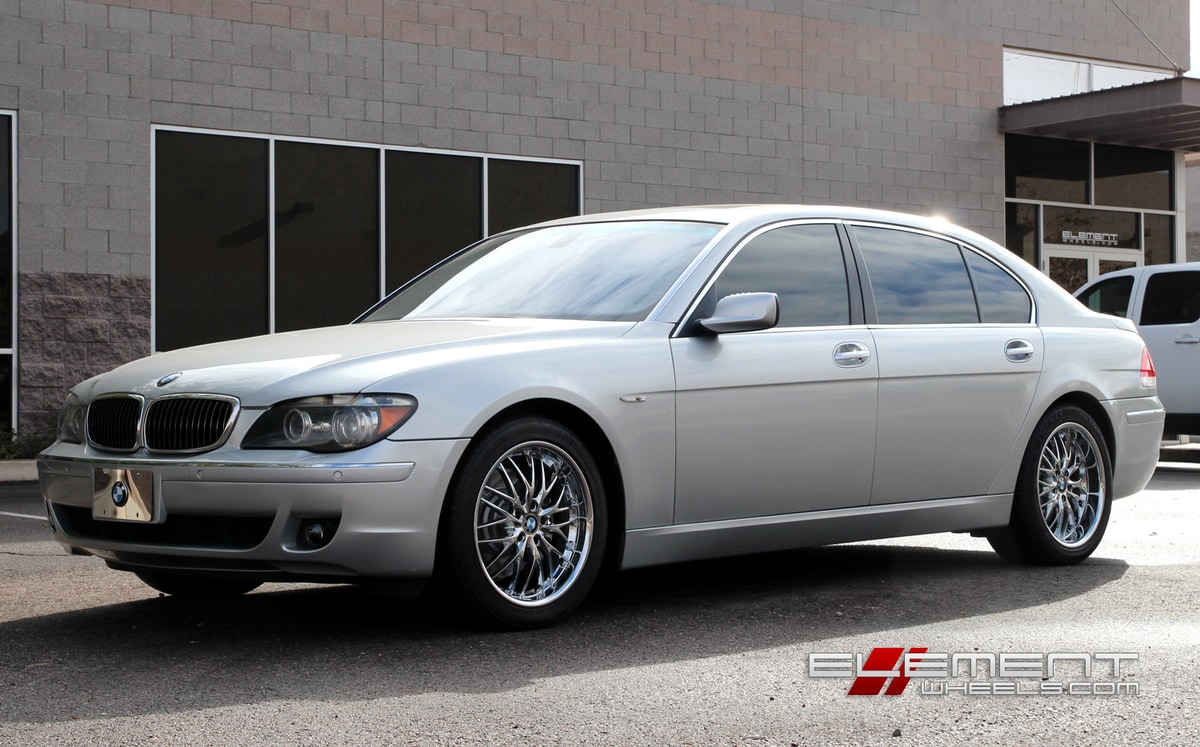 19 inch staggered MRR GT1 Chrome 2008 BMW 7 Series 750li w/ Specs