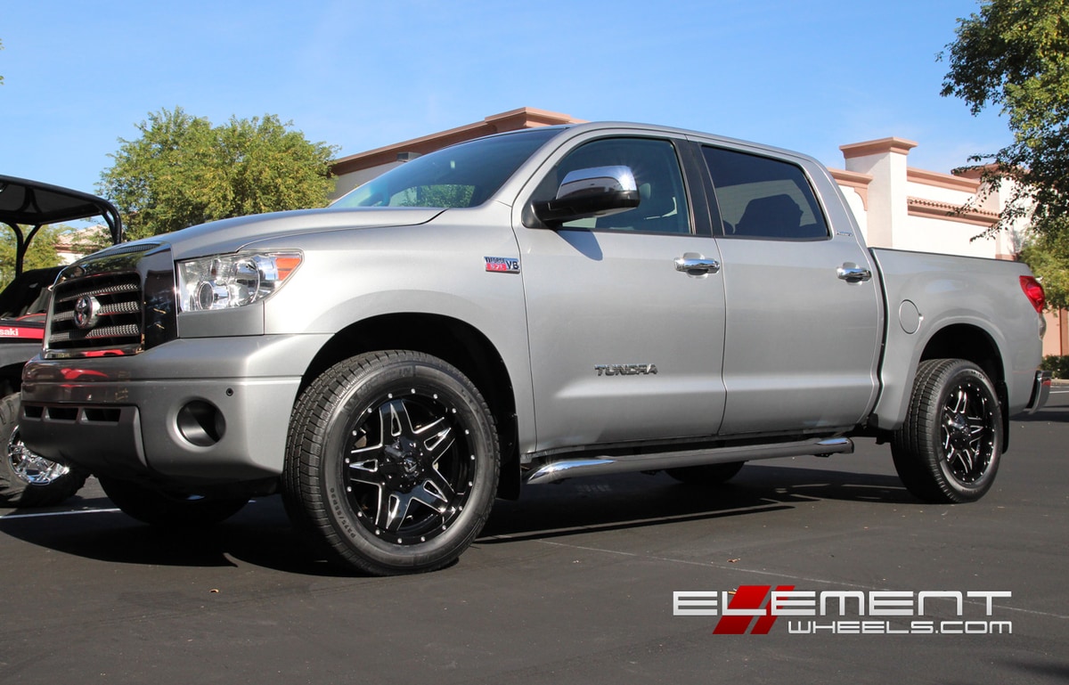 Fuel Full Blown Black/Machined Wheels on 2008 Toyota Tundra w/ Specs