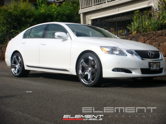 MRR HR2 Chrome Wheels on 08 Lexus GS350 w/ Specs