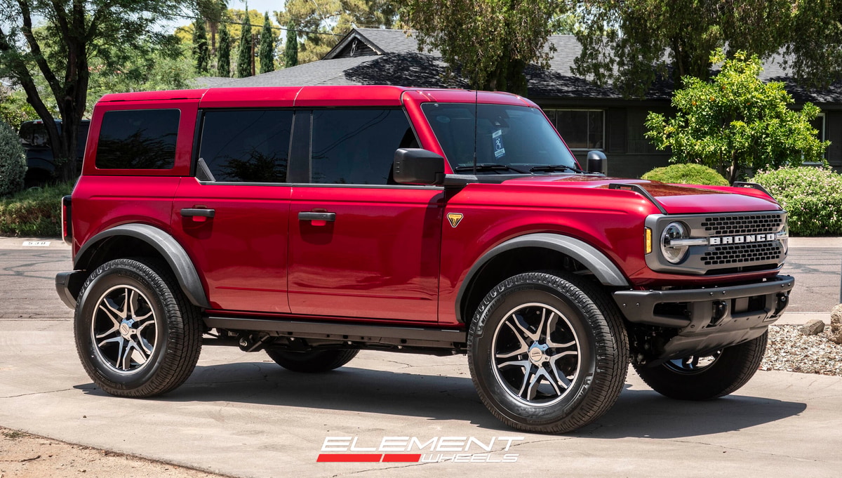 20 inch American Racing AR893 Mainline Gloss Black Machined on a 2025 Ford Bronco 4-Door Sasquatch