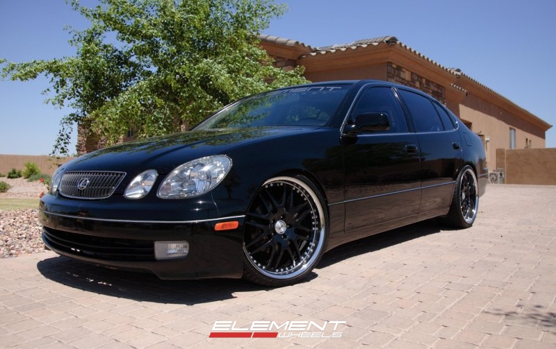Sevas S22 Black Wheels on 99 Lexus GS400 w/ Specs