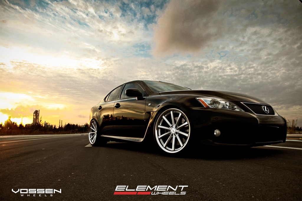 Vossen VVS-CV1 VVSCV1 Concave Matte Silver Wheels on New Lexus IS-F w/ Specs