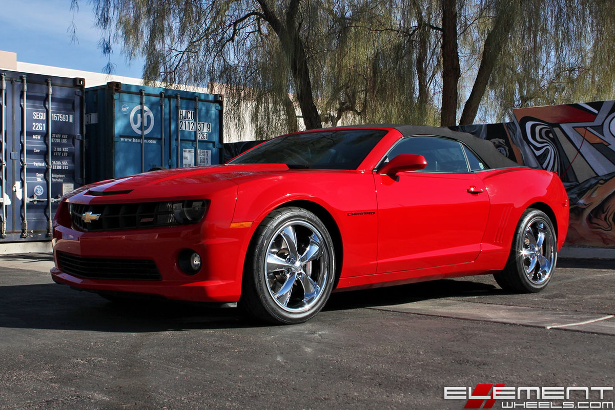 20 inch Staggered Foose Legend SS Chrome on a 2011 Chevy Camaro SS w/ Specs