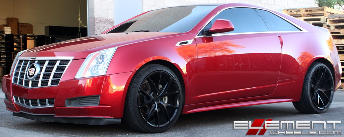 20 inch Niche Misano Satin Black M117 on a 2012 Cadillac CTS Sedan w/ Specs