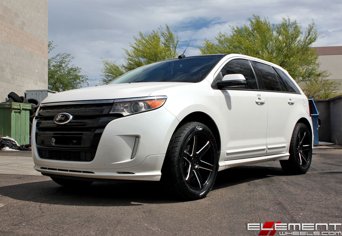 20x9 Verde V24 Invictus Gloss Black w/ Milled Accents on a 2012 Ford Edge Sport w/ Specs