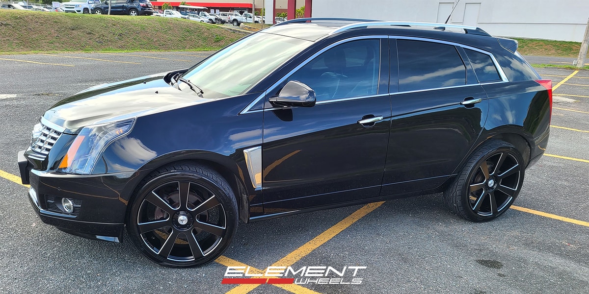 22 inch Asanti ABL-15 Satin Black Milled on a 2013 Cadillac SRX