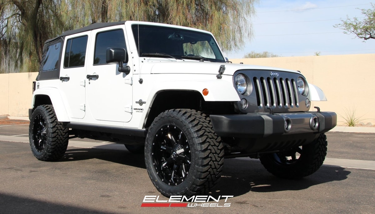 Fuel Nutz Black Milled (Multi Piece) on 2015 Jeep Wrangler w/ Specs