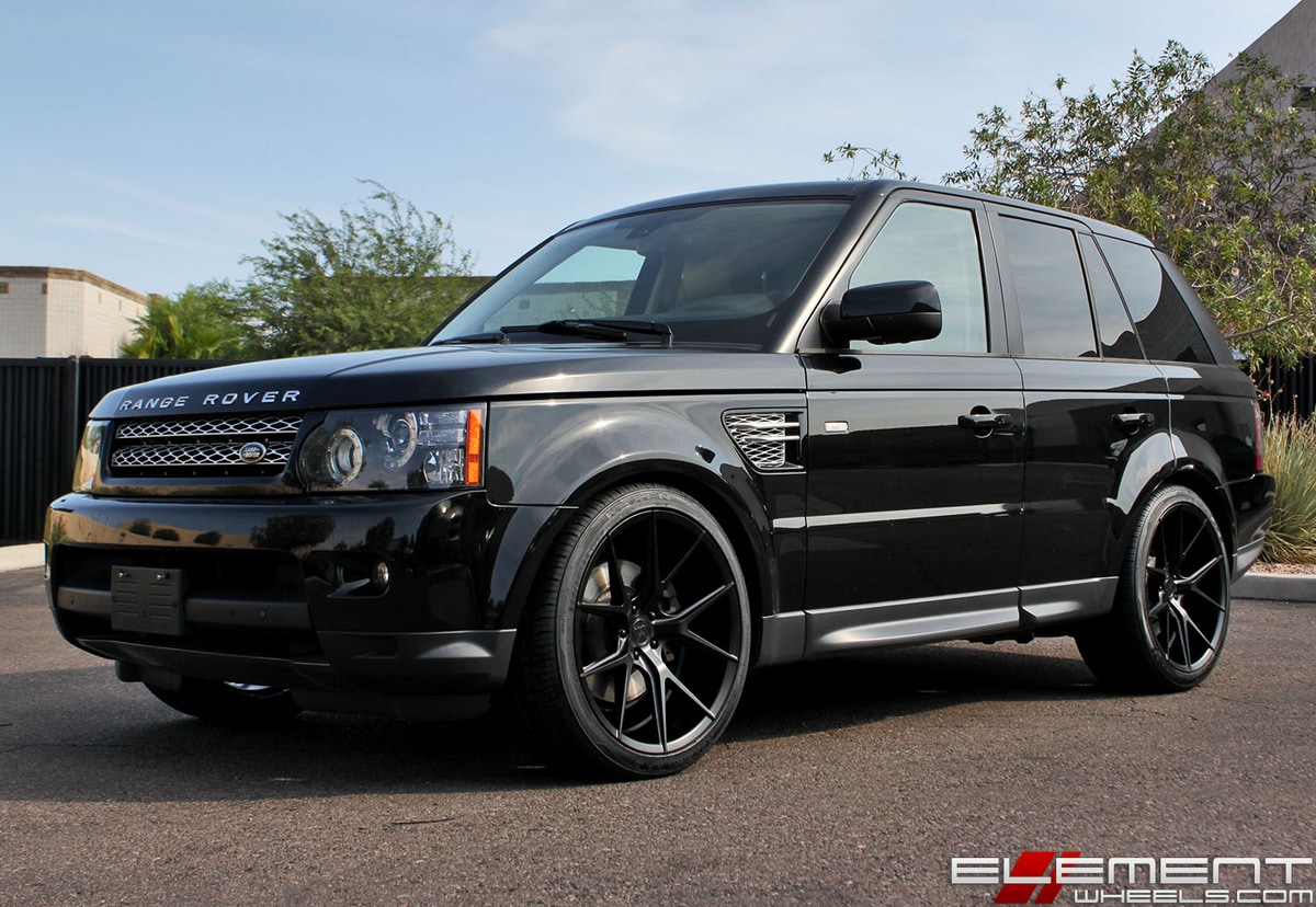 22x10.5 Verde V99 Axis Satin Black on a 2013 Ranger Rover Sport w/ specs