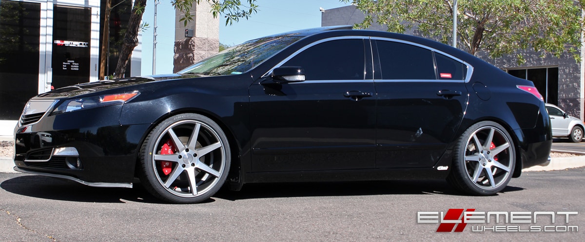 20 in staggered Vossen CV 7 Graphite/Machined Face on a 2013 Acura TL W Vossen CV7 w/ Specs