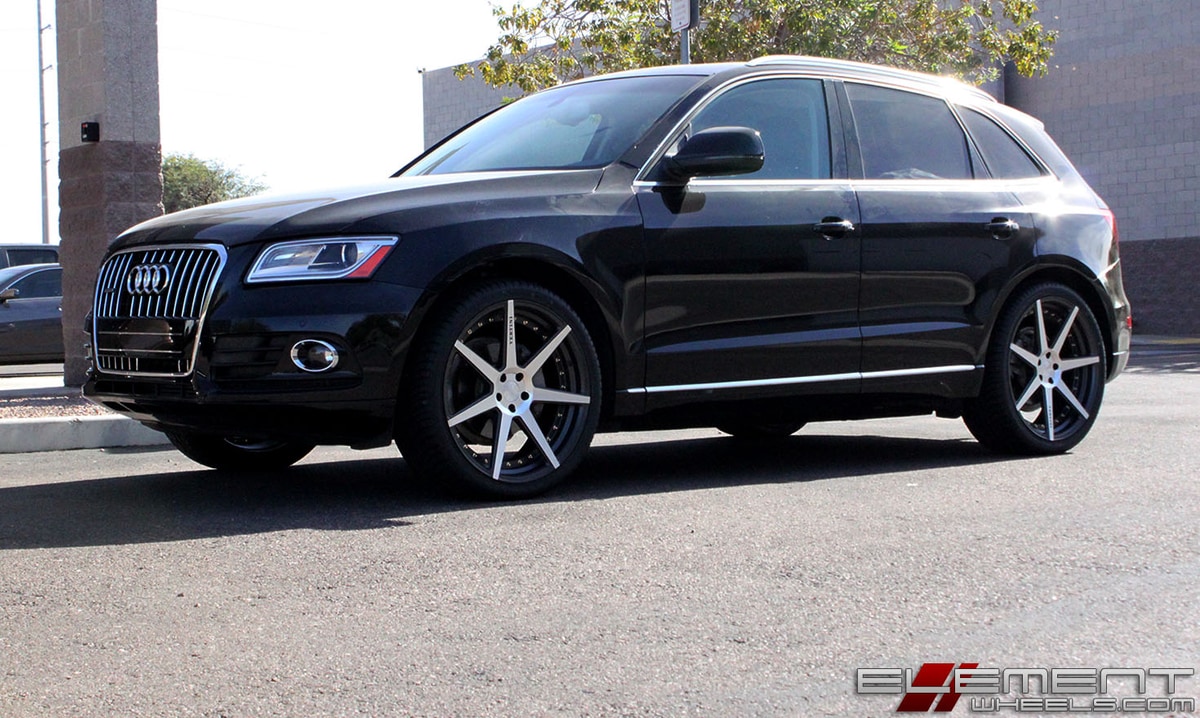 22x9 Vertini Dynasty Slate Grey/Machined Face on a 2014 Audi Q5 w/ Specs