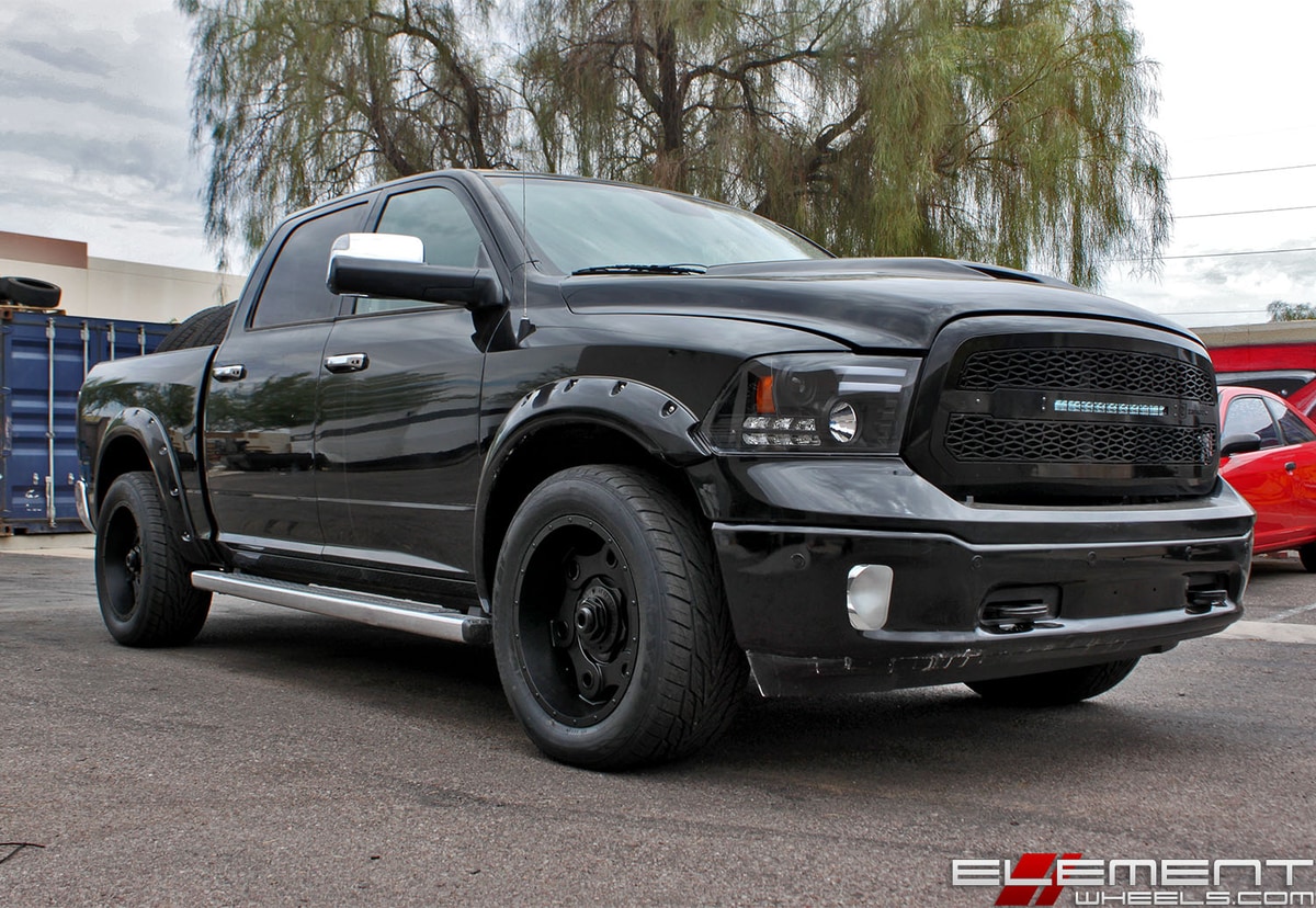 20x10 Moto Metal MO977 Satin Black on a 2014 Dodge Ram 1500 w/ specs