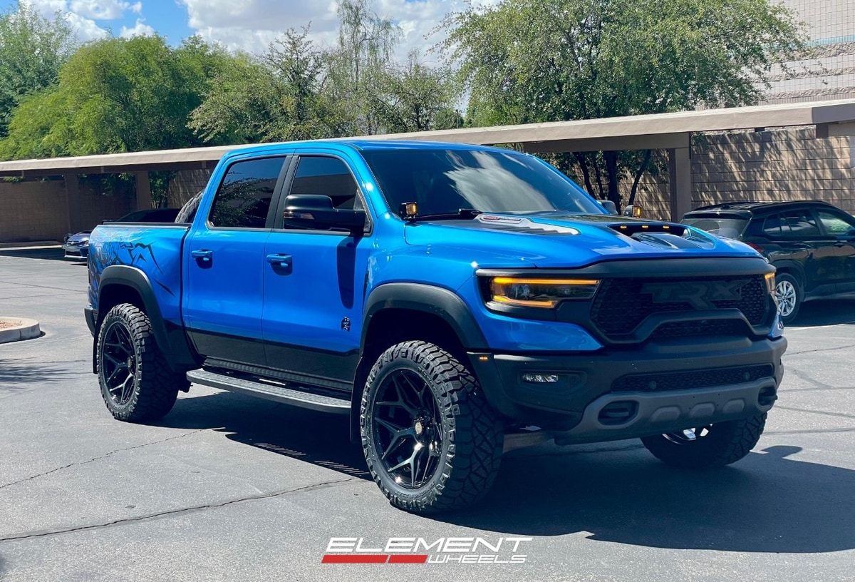 22 inch 4Play Off-Road 4P06 in Brushed Black on a 2022 Dodge Ram 1500 TRX