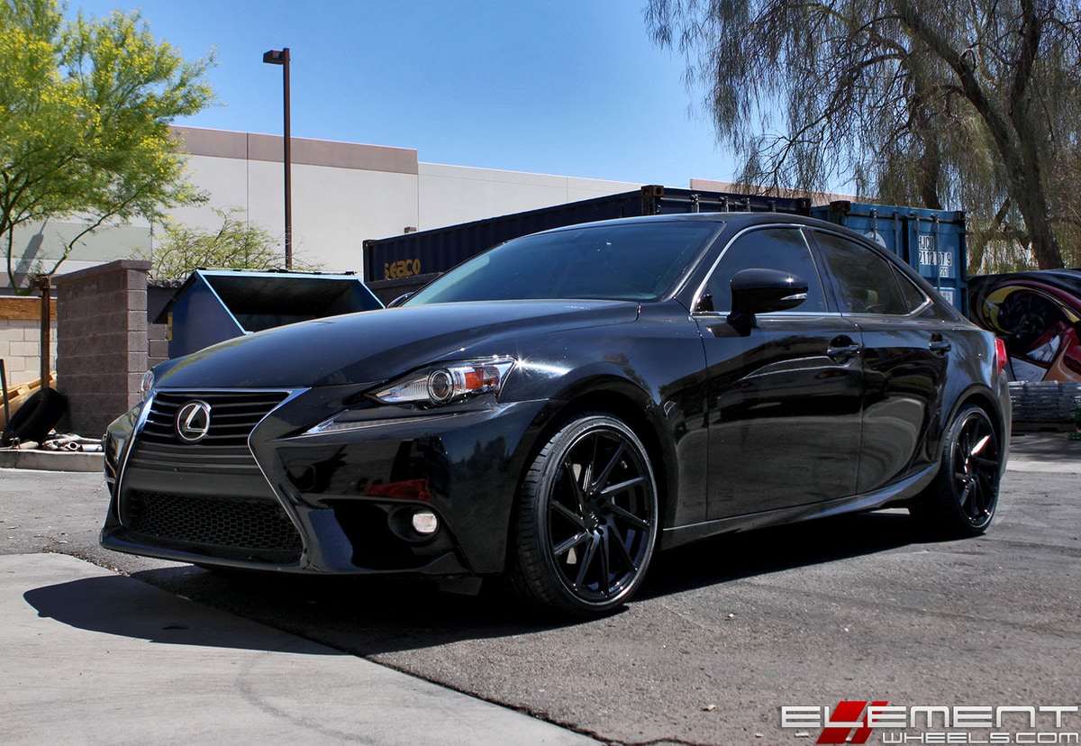 18x8.5 F1R F29 Double Black on a 2015 Lexus IS 250 w/ Specs
