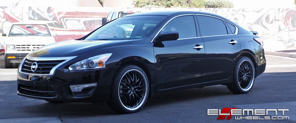 20x8.5 MRR GT1 Black on a 15 Nissan Altima w/ Specs