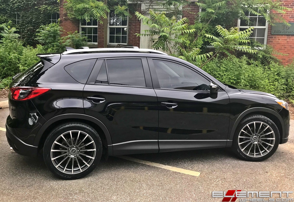 20x8.5 Ace Alloy Devotion Matte Mica Gray w/ Machined Tips on a 2016 Mazda CX-5 w/ Specs