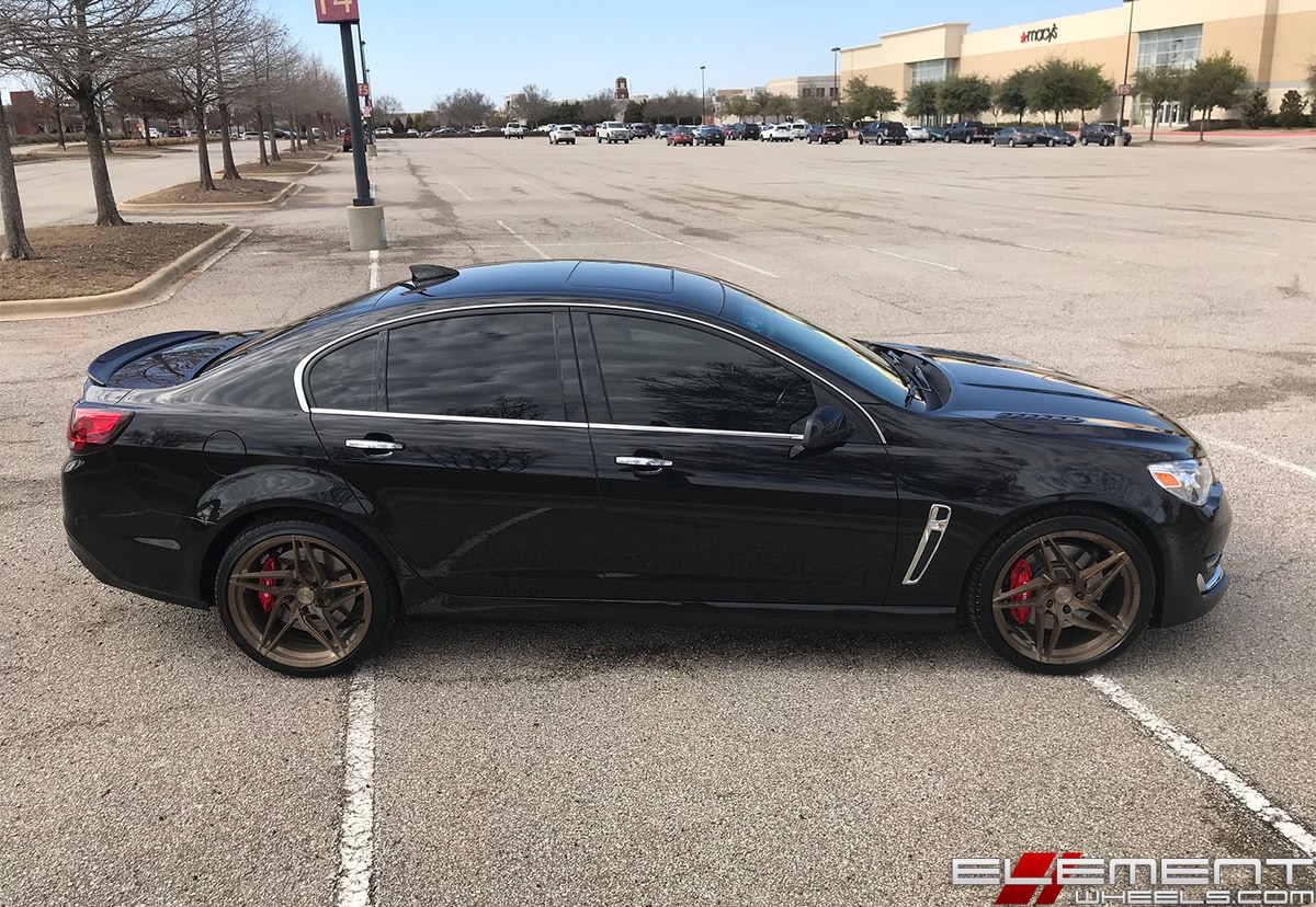 20 inch Staggered Stance SF04 Brush Bronze on a 2017 Chevy SS Sports Sedan w/ Specs