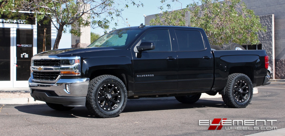 20x9 XD Series XD798 Addict Matte Black on a 2017 Chevy Silverado 1500 w/ Specs