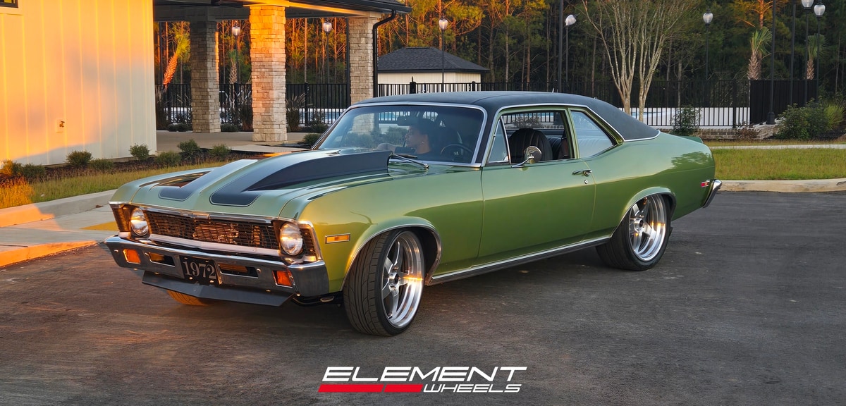 20x8 | 20x9.5 Staggered Weld Performance Ventura S105 Gloss Silver Machined (Rotary Form) on 1964-1977 Chevrolet Chevelle