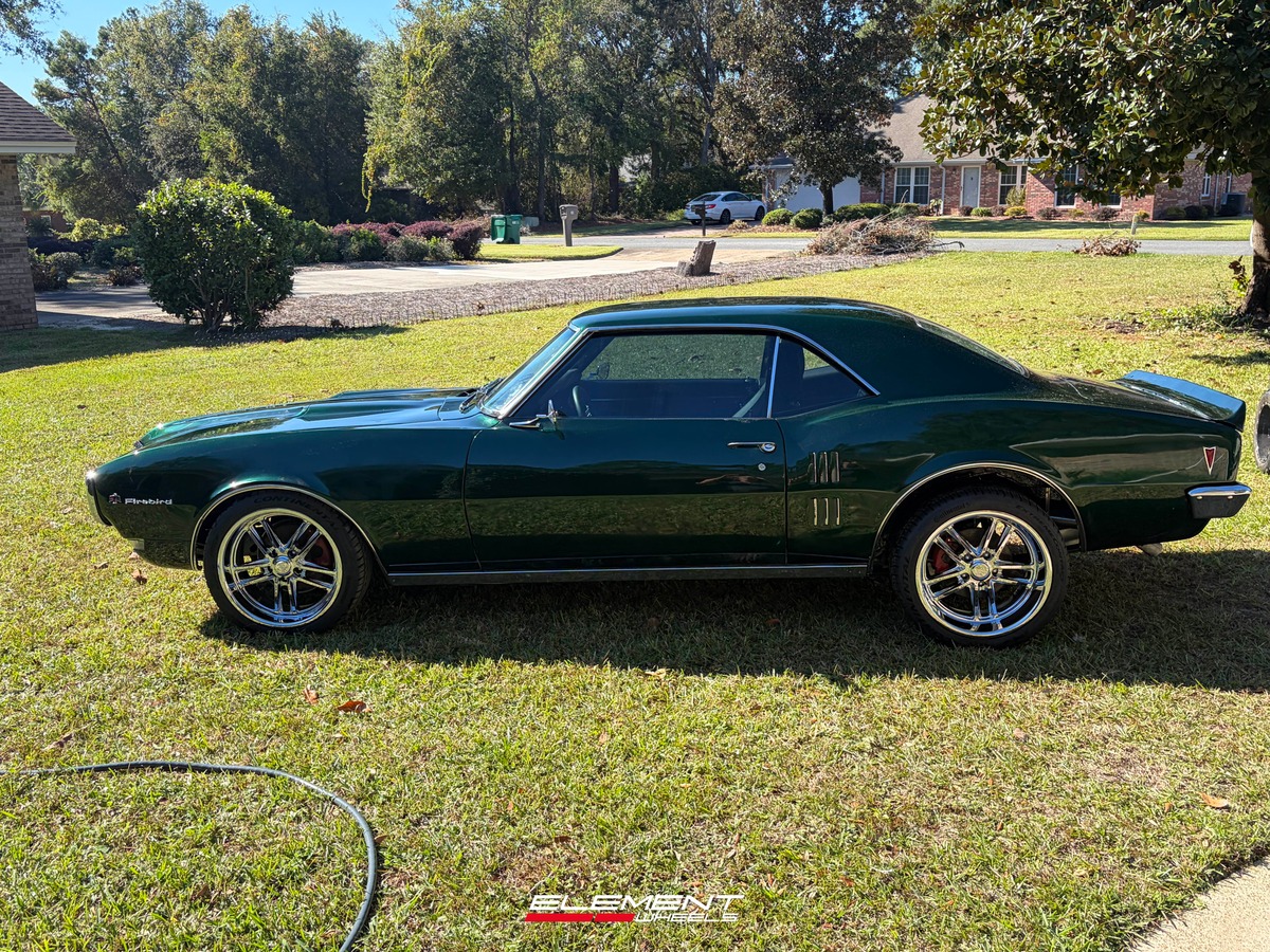18x8 | 18x9.5 Staggered Resto R103 Maverick Milled Window Chrome Plated on 1967-1969 Pontiac Firebird