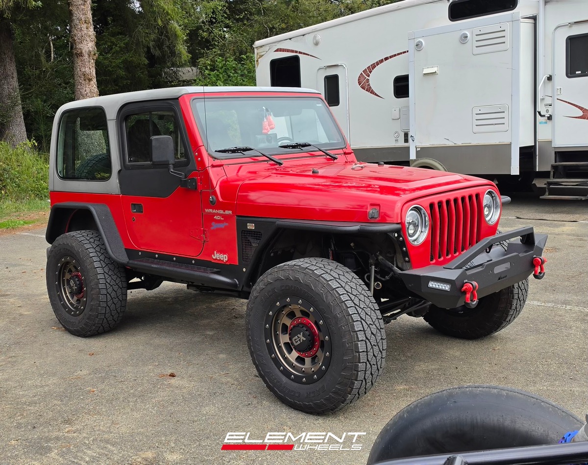 17x9 XD Series XD137 FMJ Satin Black w/ Dark Tinted Clear Coat on 1988-2006 Jeep Wrangler TJ