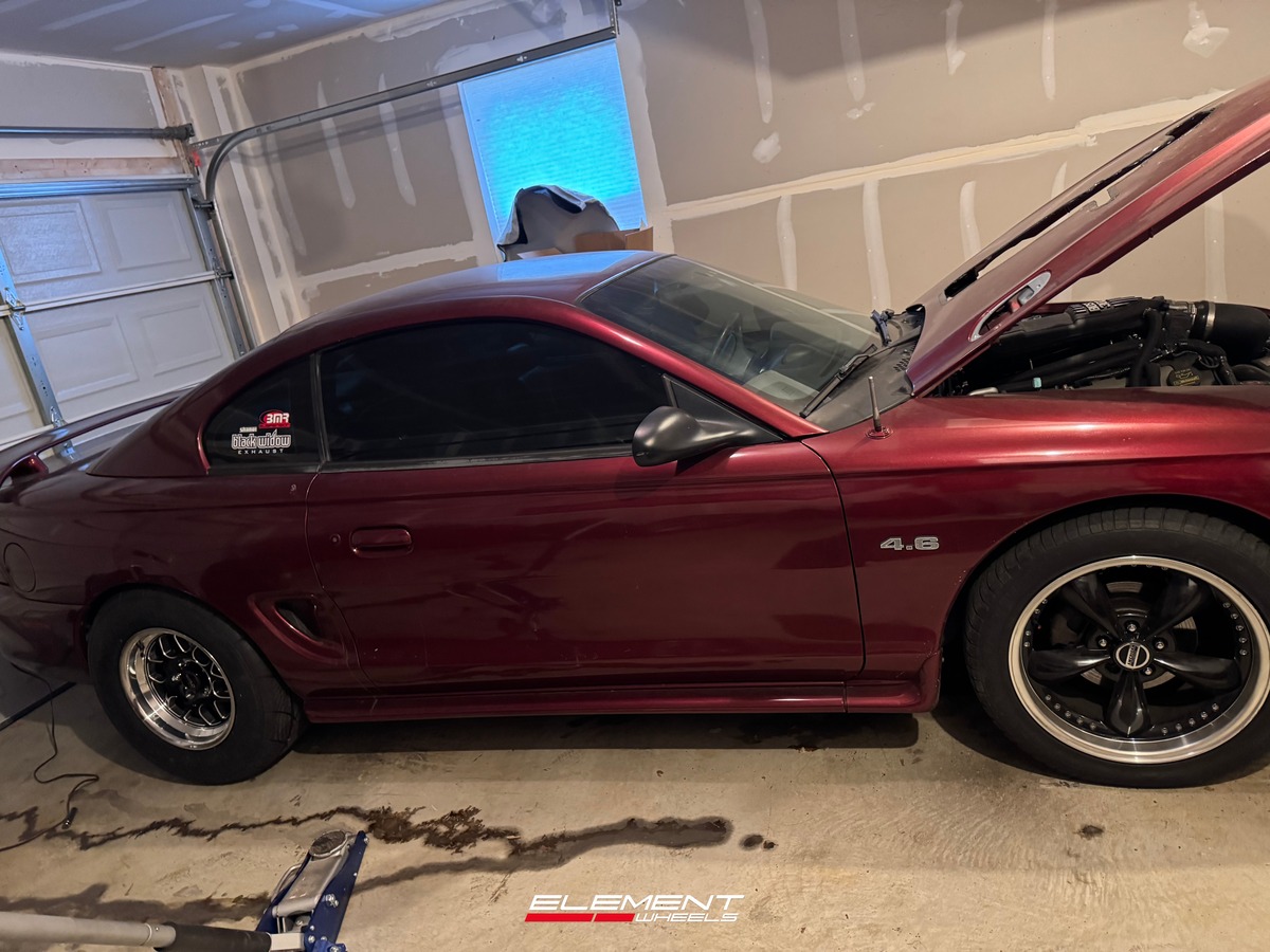 Weld Performance Solana Drag S160 Gloss Black Milled (Rotary Formed) on 1994-2004 Ford Mustang
