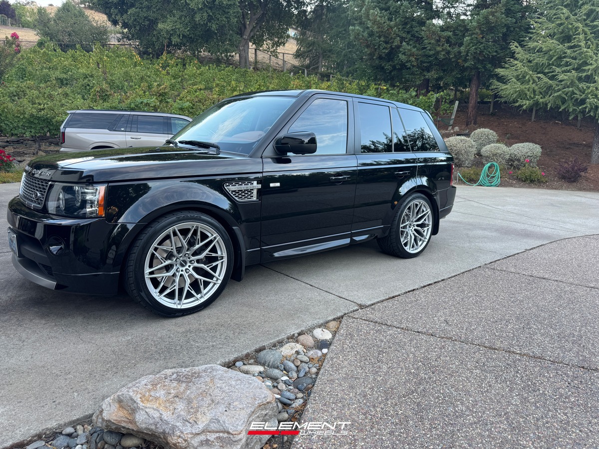 22x10.5 Element Forged ME-5 Gloss Silver (Full Forged) on 1996-2013 Land Rover Range Rover Sport