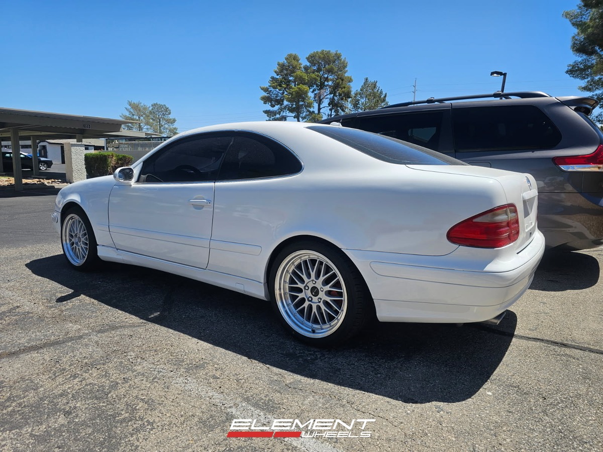 18x8 | 18x9 Staggered Vors VR8 Silver on 1998-2002 Mercedes Benz CLK Class