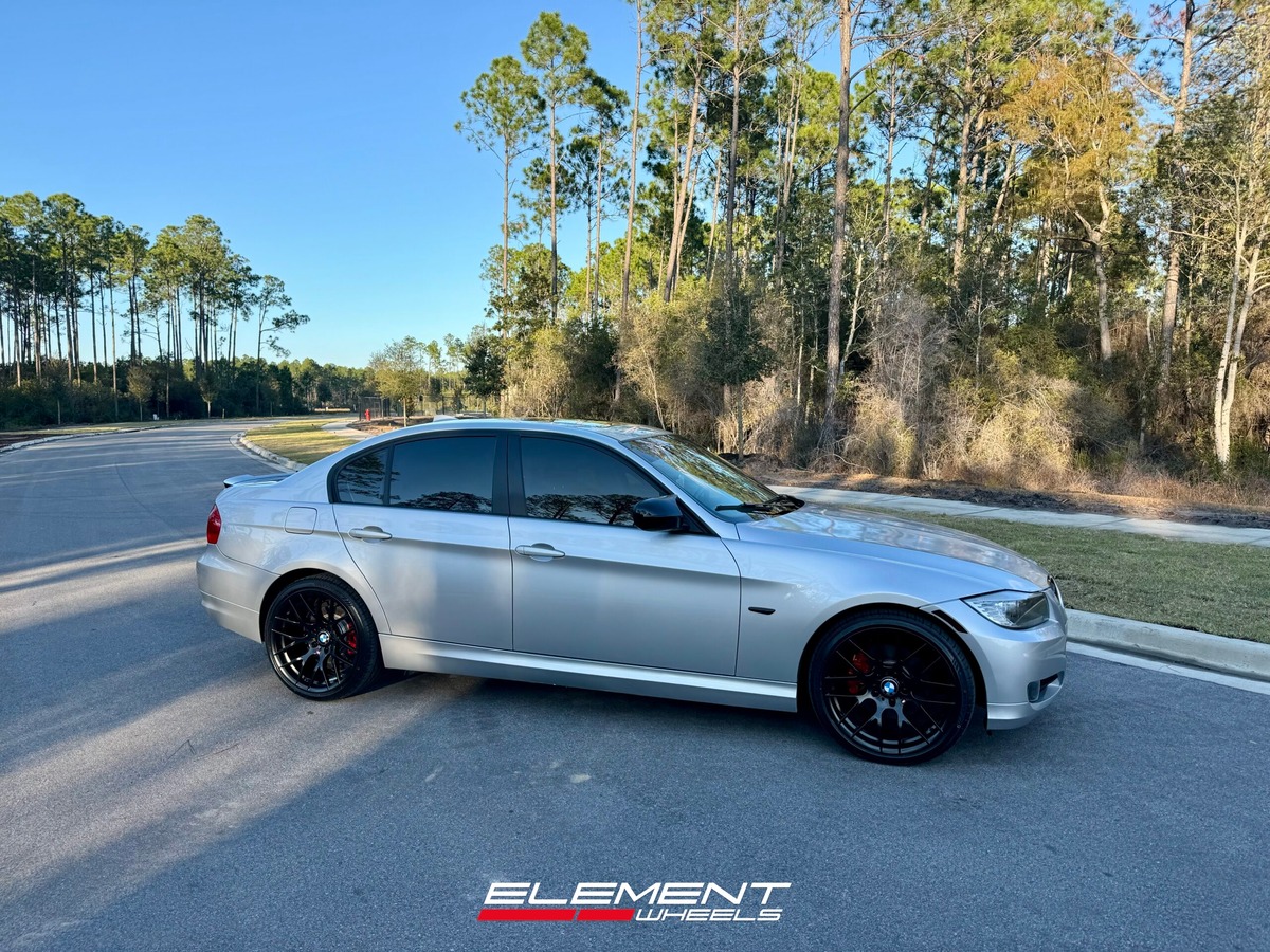 Staggered 19 Inch Avant Garde M359 in Matte Black on a 2011 BMW 328I